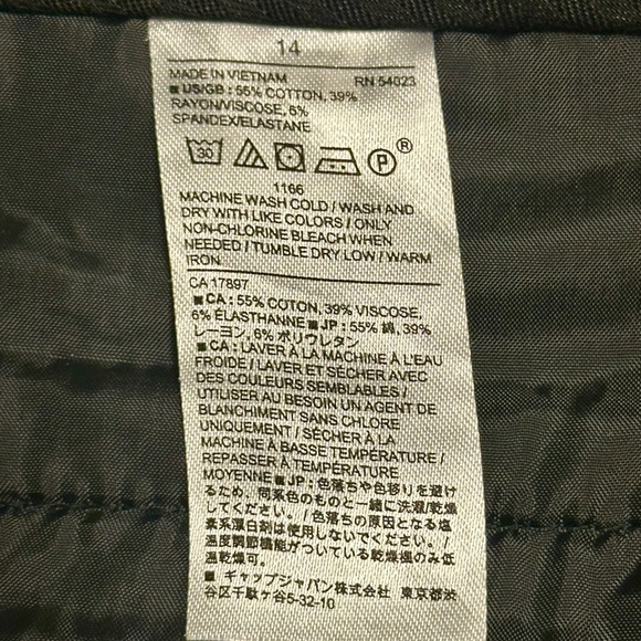 Banana Republic Sloan Crop Straight Leg Pants with Stretch - Size 14 - Picture 7 of 7